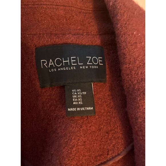 Rachel Zoe burnt orange wool pea coat woman’s size xs - Picture 5 of 11